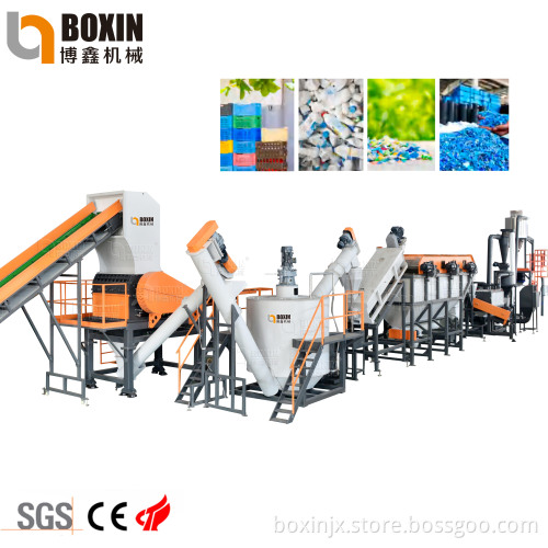 Waste Plastic HDPE Washing Line 500-5000kg/h: Bucket & Barrel Cleaning Machine